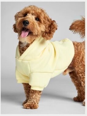 Soft Cream Yellow Pullover Dog Hoodie - Lightweight Comfort